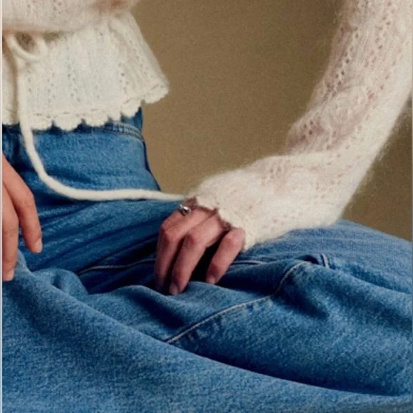 Sezane Elise Cream Cardigan in Size S - NWT - Picture 4 of 7